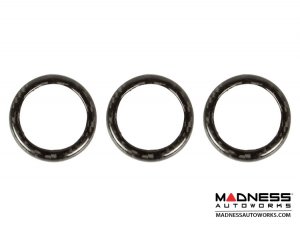 FIAT 500 Center Dashboard Button Trim Kit - Carbon Fiber